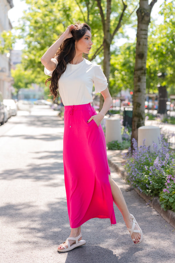 MAGENTA SUKŇA-0