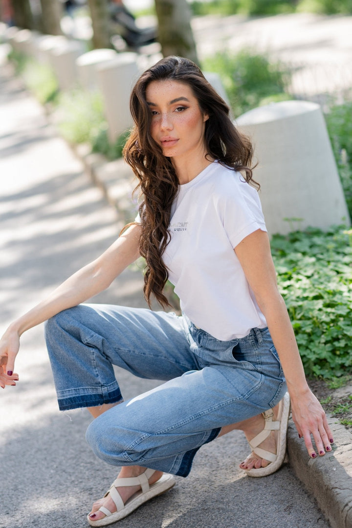MAGENTA DŽÍNSY-2